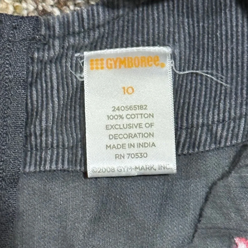 Gymboree Girls gray Corduroy Dress with Bows & Back Bow Detail Size‎ 10